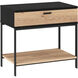 Rosso 23.75 X 23.5 inch Black / Brown / Matte Black Night Stand